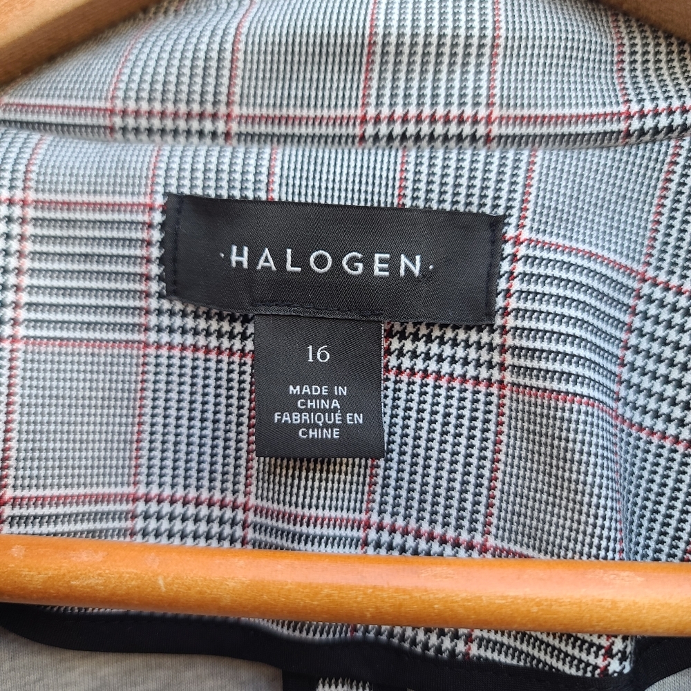 Halogen | Structured Plaid Double Breasted Coat W… - image 4